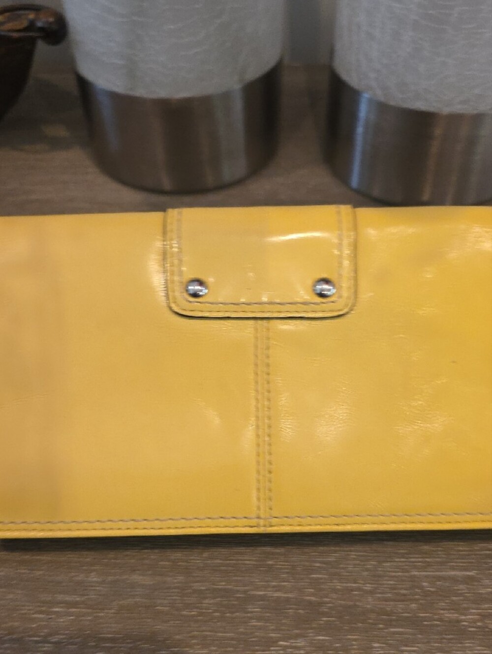 Coach Yellow Bleecker Clutch - Picture 3 of 9